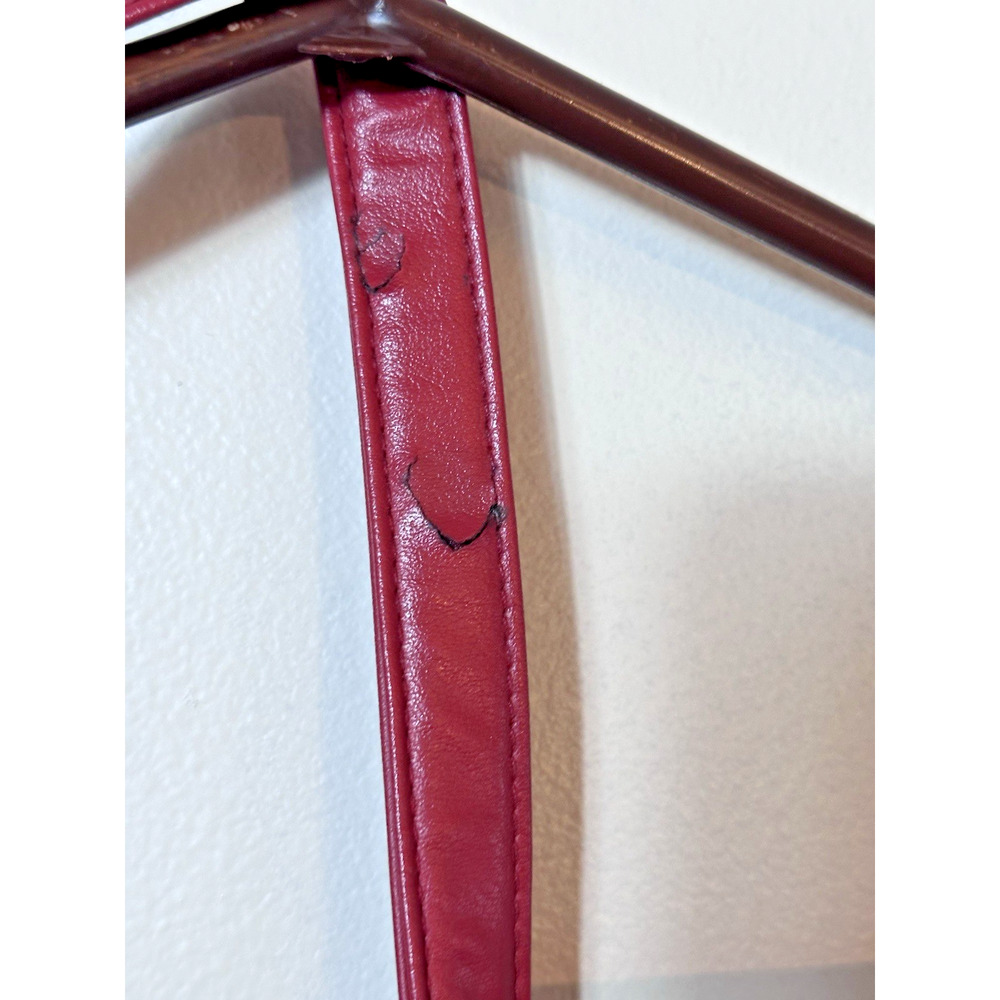 Red Leather Embossed Bucket Bag Crossbody Drawstring Purse Boho Western Festival - Picture 15 of 15